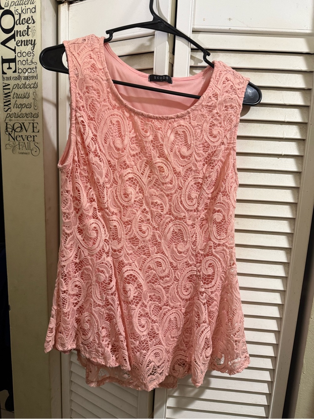 Scalene Pink Lace Camisole Tank Top by